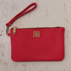 Liz Claiborne Pink Handbag Clutch w phone charger Wristlet Party Date Festival
